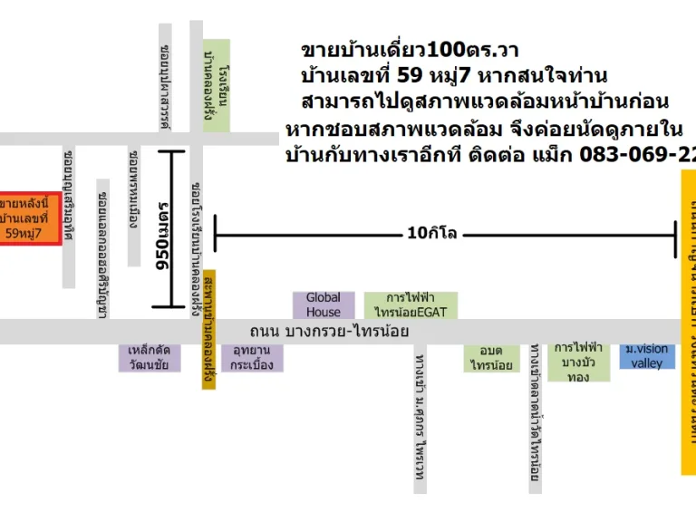 ขายบ้าน ซอยคลองฝรั่ง บางกรวย ไทรน้อย นนทบุรี สภาพใหม่