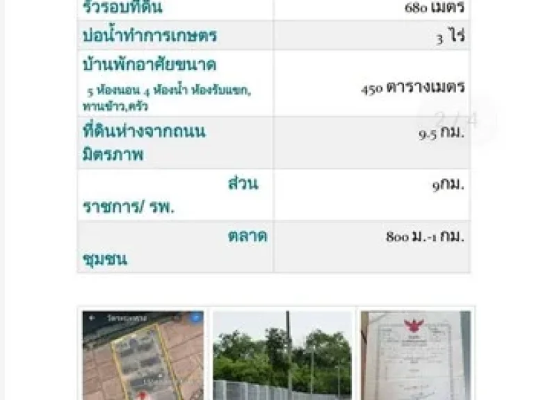 ที่ดิน 16 ไร่ ครึ่ง พร้อมบ้าน ขนาด 324 ตรวติดถนนใหญ่ หมายเลข 2065 อพล ขอนแก่น