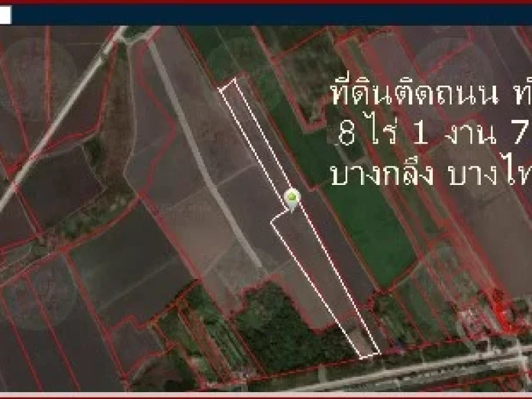 ขายที่ดินเ บางกลึง บางไทร อยุธยา ใกล้ทางหลวง 3011 บรรยากาศดี โอโซนเยี่ยม ทำเลดี