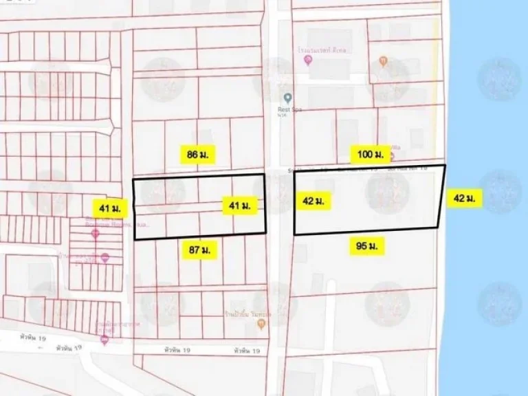 N ขายที่ดินริมทะเลหัวหิน 4-2-55 ไร่ ซอย หัวหิน 19 เหมาะ สร้างโรงแรม