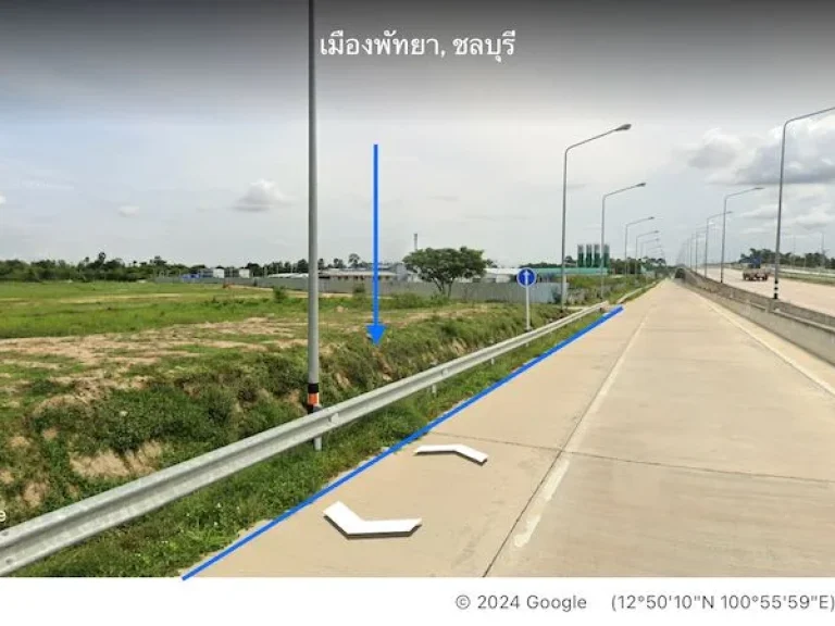 ขายที่ดิน 9ไร่ ติดถนนมอเตอร์เวย์ พัทยา ห้วยใหญ่ บางละมุง