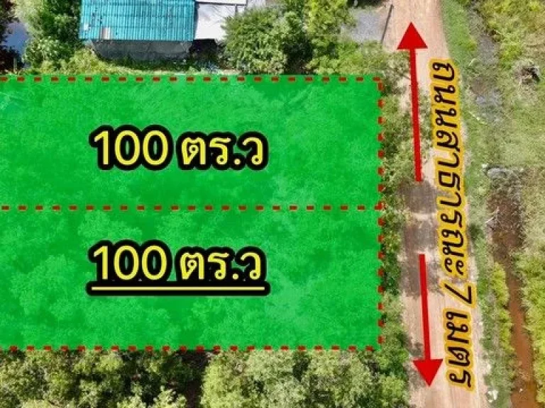 ขายที่ดินคลองหกเนื้อที่ 100 ตรว ใกล้ถนนเส้นทางหลวงปท4001-1