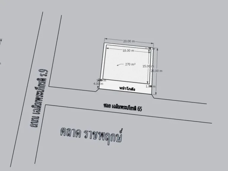 โกดังใหม่ให้เช่า ขนาดพื้นที่ 1 งาน พื้นที่ใช่สอย 270 ตรม