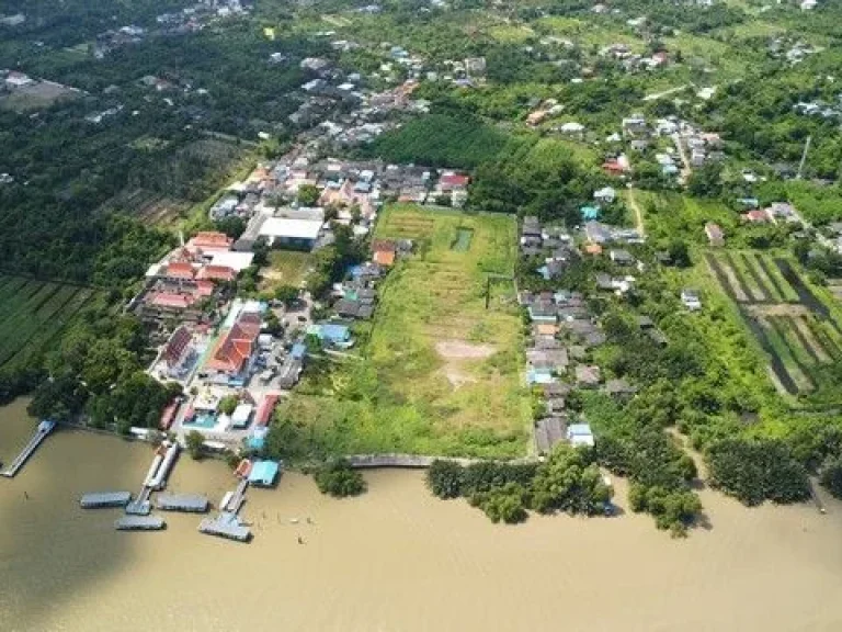 ขายที่ดินติดแม่น้ำเจ้าพระยาในคุ้งบางกระเจ้า15-2-794 ไร่