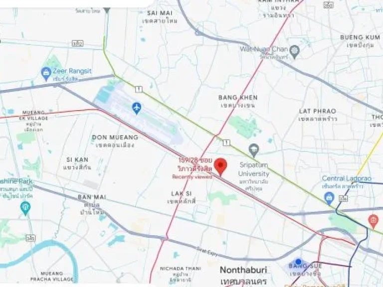 ขายที่ดิน 1 ไร่ ติดถนนวิภาวดีรังสิตซอย62 ตลาดบางเขน หลักสี่