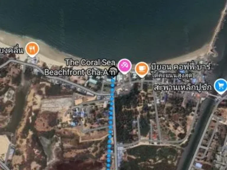 ขายที่ดินห่างชายหาดชะอำเพียง725เมตร ทำเลดี