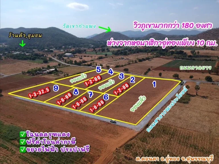 ที่ดินใกล้สถานที่ท่องเที่ยว ทำเลขายของได้ วิวภูเขา