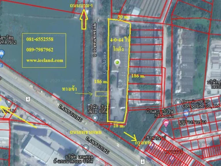 ขายโกดังติดถนนพุทธมณฑลสาย8 ขนาด 4-0-44 ไร่ ราคาเหมารวม 40 ล้านบาท โกดังสร้าง34 ของที่ดิน เหมาะทำโกดังต่อ ทำเลดี พื้นที่สวย ใกล้ถนนเพชรเกษม