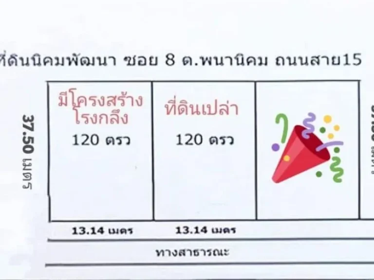 ขายที่ดินมีถนน น้ำไฟครบ อนิคมพัฒนา จระยอง พื้นที่ 120