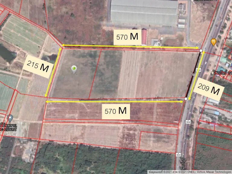 ขายที่ดินสีม่วง 71-2-94 ไร่ ติดถนน 304 ใกล้นิคมโรจนะ ปราจีนบุรี ทำเลเด่น ราคาถูก