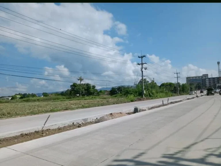 ขายที่ดินติดถนนห่างโรงพยาบาลสันทราย 300 เมตร