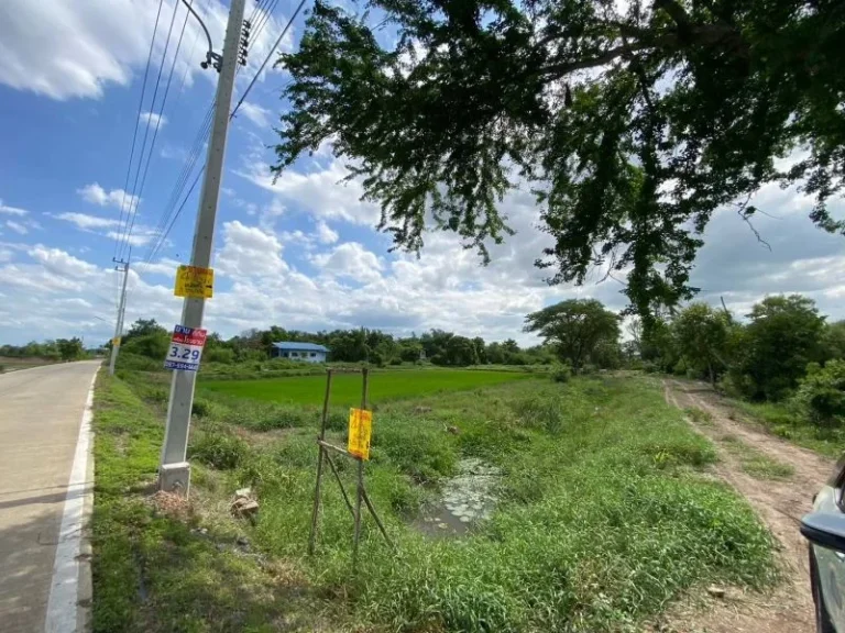 ที่ดินติดคลองขวางบน หน้าติดถนนคอนกรีต สาธารณะ