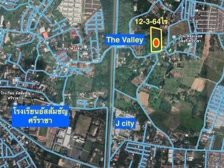 ขายที่ดิน สุรศักดิ์ ศรีราชา ใกล้สถานีรถไฟฟ้าศรีราชา เนื้อที่ 125ไร่