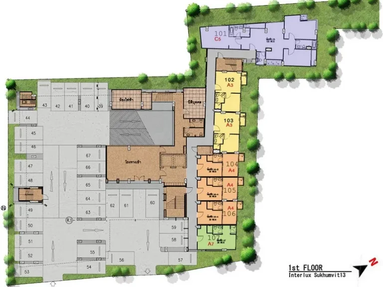 Code5698 ให้เช่าคอนโดใกล้รถไฟฟ้า โครงการ Interlux Premier Sukhumvit สุขุมวิท 13 Low rise condo 1 นอน