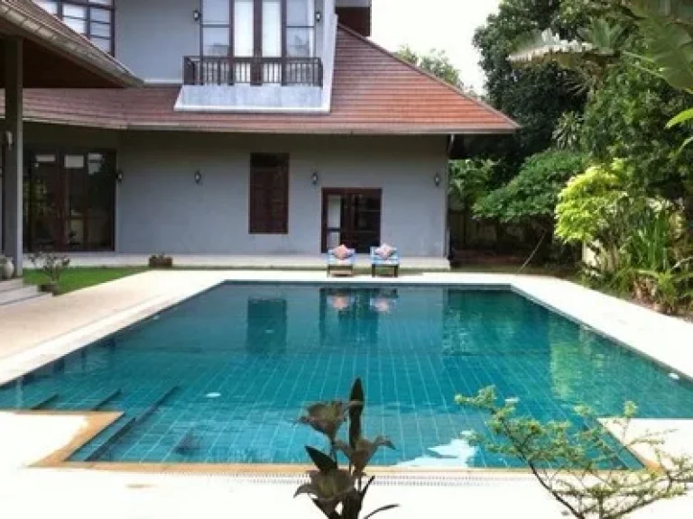 FOR RENT บ้านหรู พร้อมสระว่ายน้ำส่วนตัว สไตล์บาหลี รีสอรท์ ย่านศรีนครินทร์ ทำเลทอง