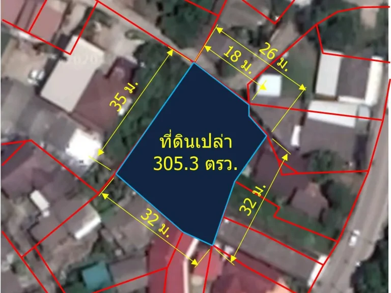 ขายที่ดินเปล่า 3053 ตรว ใกล้น้ำปิง ตป่าแดด อเมืองเชียงใหม่