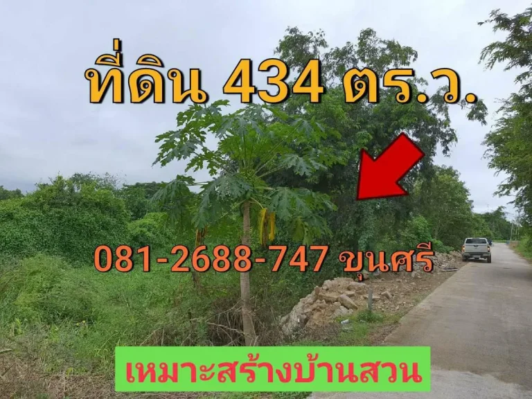 ขายที่ดินบ้านปทุม 434 ตารางวา ติดถนนคอนกรีตสาธารณะ อำเภอ สามโคก จังหวัด ปทุมธานี