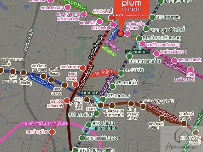 ขายคอนโดมิเนียมโ่ครงการพฤกษา Plum Condo Mix แจ้งวัฒนะ ใกล้รถไฟฟ้า 3สาย