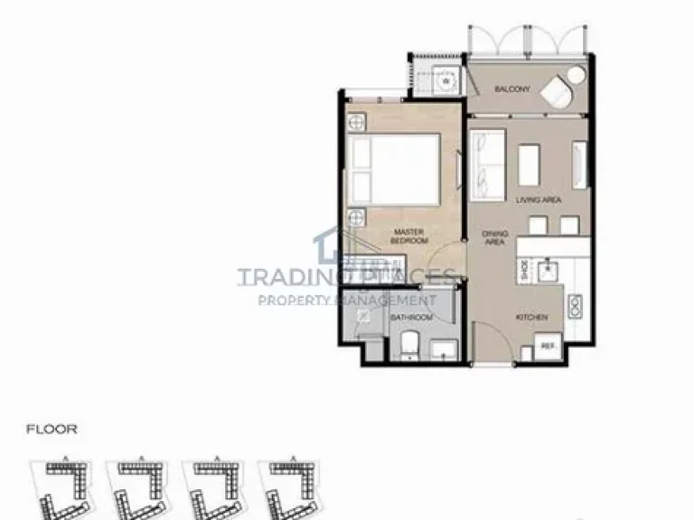 ขาย Mori Haus 1 ห้องนอน 1 ห้องน้ำ 3575ตรม ชั้น 4 ตึก A type 1A