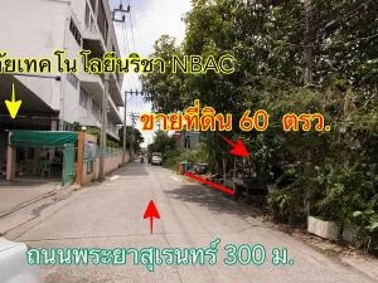 ขายที่ดิน 60 วา ถนนพระยาสุเรนทร์ คลองสามวา มีนบุรี