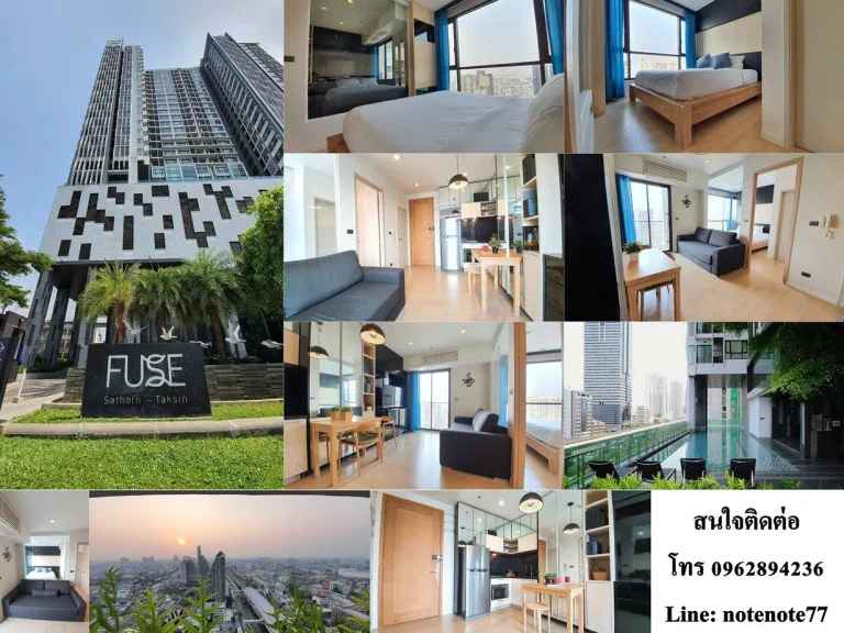 ขายด่วน ห้องสวย ราคาดี Fuse Sathorn-Taksin 3541 ตรม ชั้น 27 บนสุด วิวสระน้ำ 60 เมตร จาก BTS วงเวียนใหญ่ แต่งครบ ใ