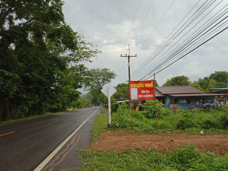 ที่ดินโฉนดแบ่งขาย ติดถนนใหญ่เส้นเขื่อนขุนด่าน 3239 ถมดิน น้ำ ไฟ พร้อม