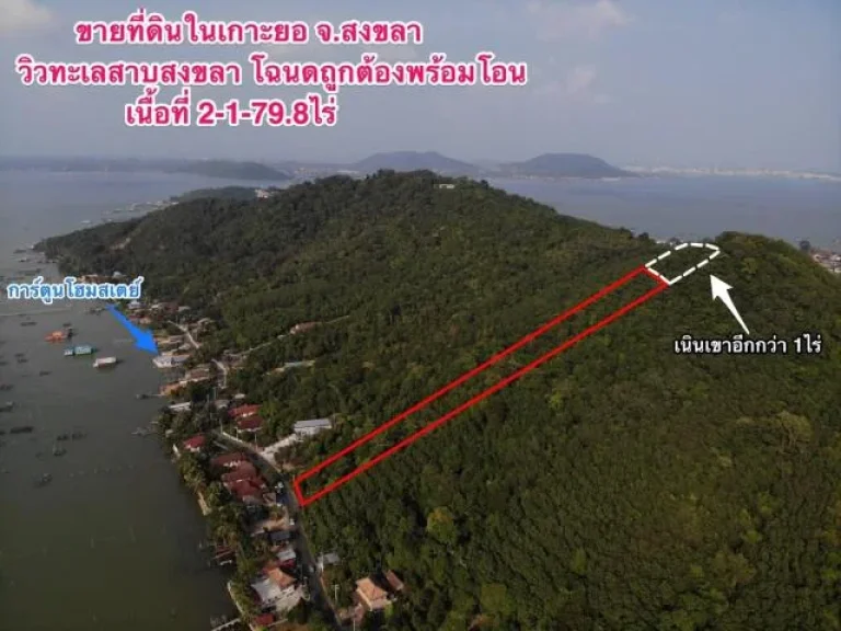 ZSL310534 LandForSale With 180° Lakefront View right next to Ban Suan Road Koh Yo Songkhla