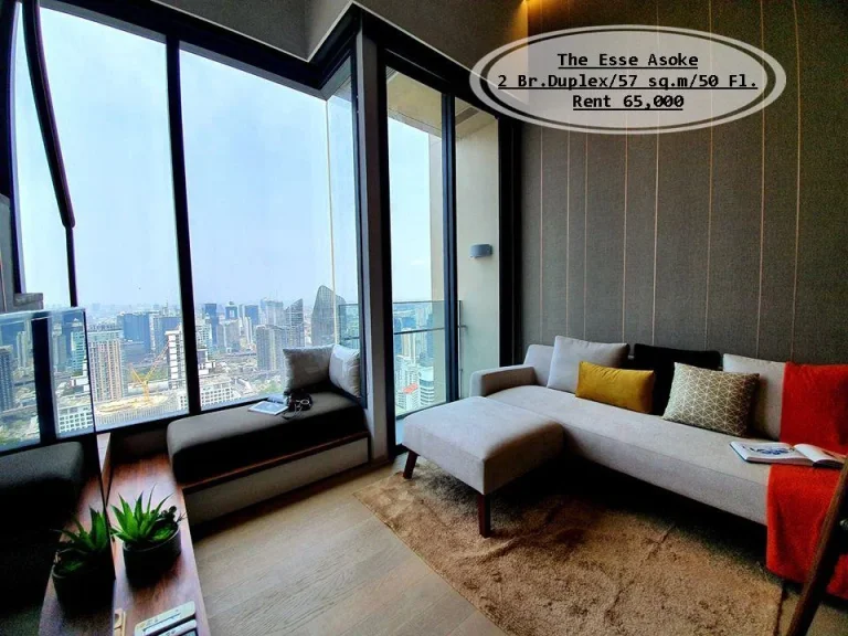 เช่า - The Esse Asoke 57 ตรม2 นอนชั้น 50 ใกล้ BTS อโศก เช่า 65000