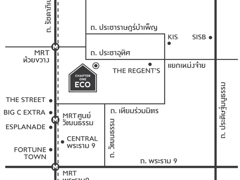 ให้เช่าคอนโด แชปเตอร์วัน อีโค Chapter One Eco รัชดา-ห้วยขวาง สตูดิโอ 24 ตรม ชั้นสูง MRT ห้วยขวาง