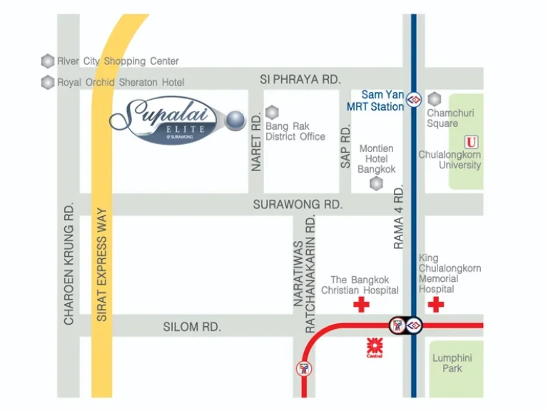 SELL ขาย 2 ห้องนอน 87ตรม ใกล้ MRT สามย่าน Supalai Elite สุรวงศ์