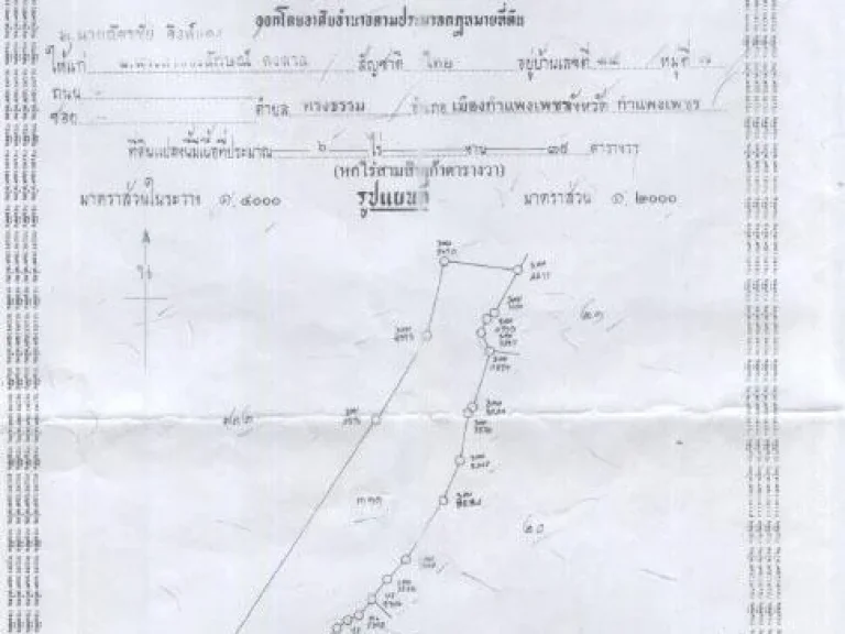 ขายที่นา 6039 ไร่ ยกแปลง 1200000 บาทพร้อมโอน