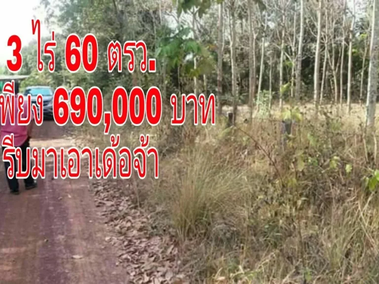 ที่ดินอเดช ราคาถูกมาก 3-0-60 ไร่ ขายเพียง 690000 ยกแปลง ด่วนๆ