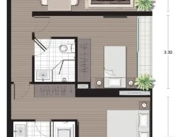 โนเบิล รีโว สีลม2นอน2ห้องน้ำ66ตรม97ล้าน