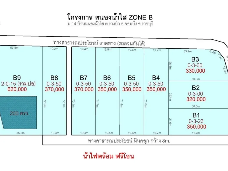 ขายที่ดินแปลงสวย 3 งาน จอมบึง ราชบุรี ราคาเบ๊าเบา ทำเลสวย วิวภูเขา น้ำไฟพร้อม ใกล้โรงพยาบลยุพราช สนามกอล์ฟจอมบึงฮิลล์