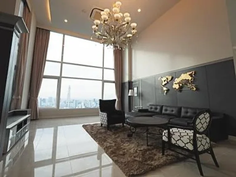 เช่า- The Circle Condominium Penthouse4 นอน295 ตรมชั้น 43 Duplex ใกล้ MRT เพชรบุรี เช่า 200000