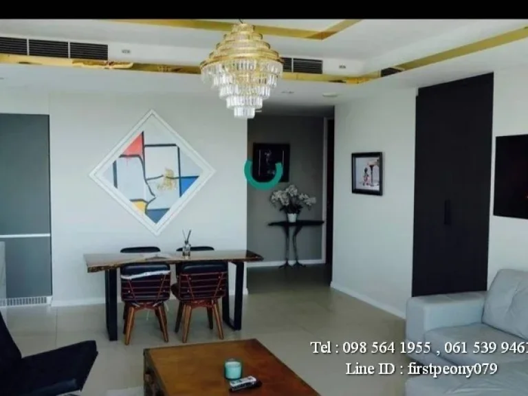 ให้เช่าคอนโด The River Condo Charoenakorn Soi 13 ใกล้BTS สะพานตากสิน ขนาด110ตรม ตึก A ชั้น 50