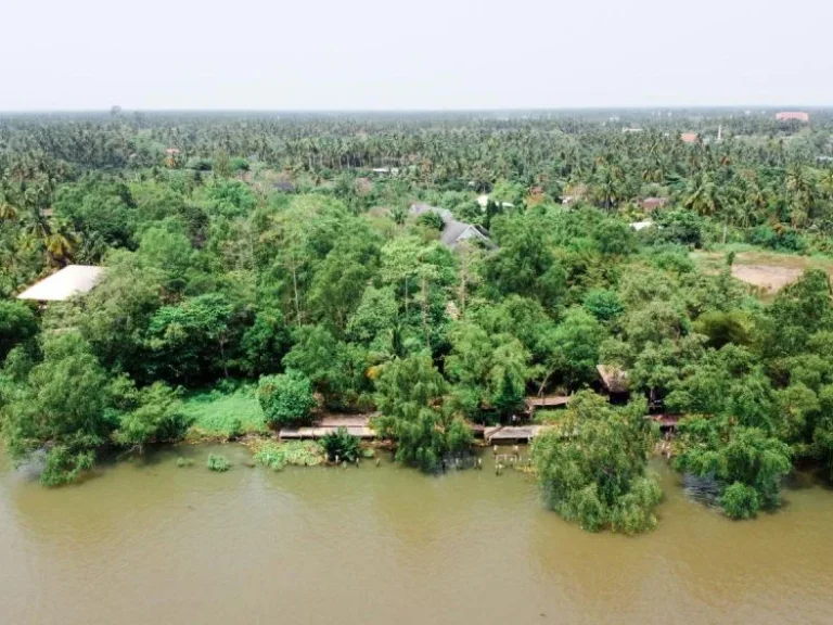 ขายที่ดินริมแม่น้ำแม่กลอง ข้างวัดท้ายหาด พื้นที่ 6 ไร่เศษ ที่งอกอีกเพียบ