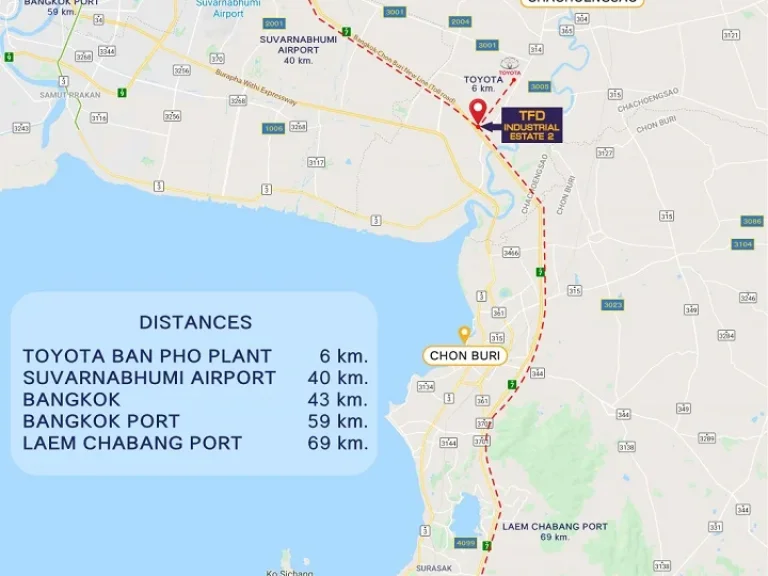 ขายที่ดินสำหรับสร้างโรงงานในนิคมอุตสาหกรรม TFD2 พื้นที่ในเขต ECC IEAT IEAT Free Zone