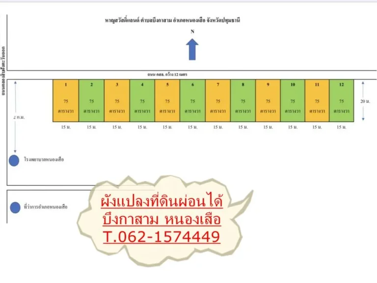 ว๊าว ที่ดินเงินผ่อนราคาถูก เงื่อนไขง่ายโปรใหม่ ราคาเดียว วันเดียว ที่หนองเสือ T062-1574449