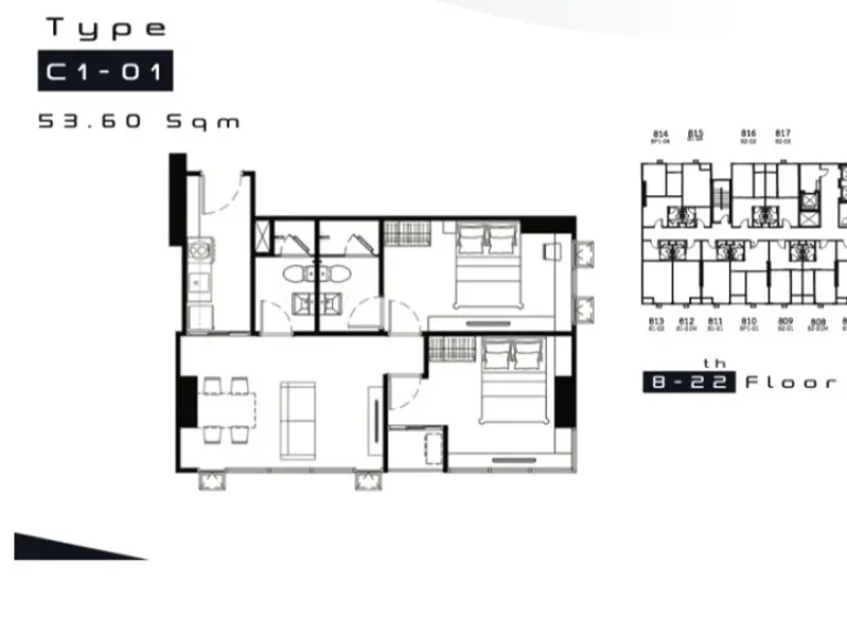 ขายดาวน์ 2 ห้องนอน 2 ห้องน้ำ KnightsBridge Collage Sukhumvit 107