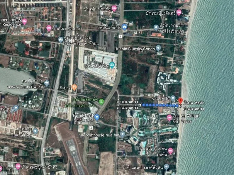 Hua-Hin Land View Land for sale in Hua Hin ขายที่ดินแปลงละ200-300ตารางวาเศษ หน้ากว้างประมาณ40เมตรต่อแปลง ใกล้สนามบิน