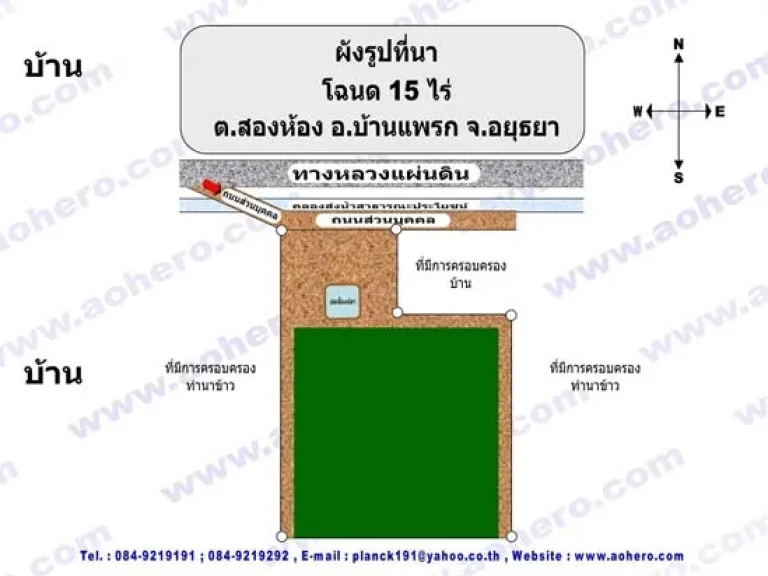 ด่วน ที่นา15 ไร่ จอยุธยา ใกล้เอเซีย ติดถนนลาดยาง น้ำไหลไฟสว่าง 25 ล้าน แต่ขาย 15 ล้าน฿