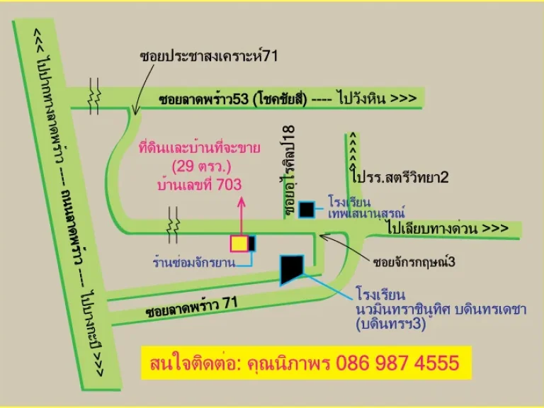 ขายที่ดิน ในซอยลาดพร้าว71 ลัดไปโชคชัยสี่ได้