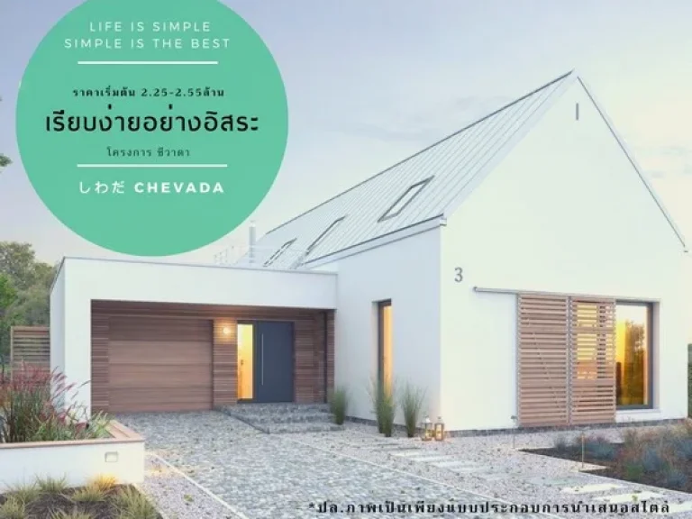 ขายบ้านใกล้เมืองเชียงใหม่ สไตล์ minimal house พื้นที่ 76 ตรว มี 2 TYPE สันกำแพง เชียงใหม่