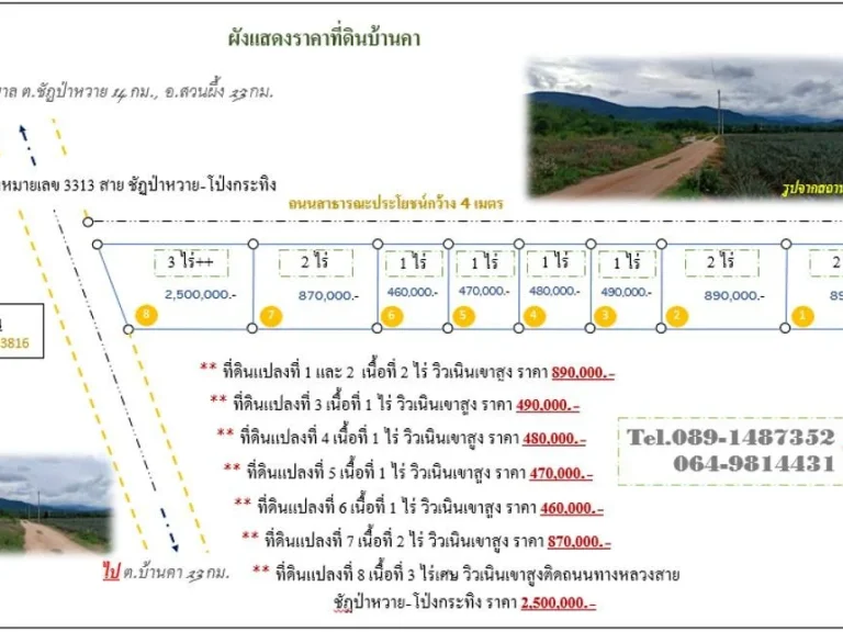 ที่ดินแปลงเล็กๆ 1 หรือ 2 ไร่ หนองพันจันทร์ โคตรสวย วิวหลักล้าน ราคาไม่สูงา