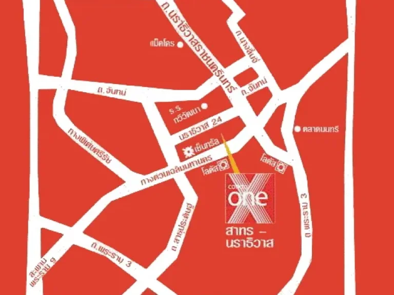 ให้เช่าคอนโด วัน เอ็กซ์ สาทร นราธิวาส ONE X Sathorn 72 ตรม 2 ห้องนอน ใกล้ BTS ช่องนนทรี