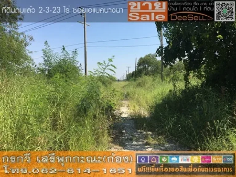 ขายที่ดินสวยซเอแบคบางนา ติดทางสาธารณะ2ด้าน ติดบึงธรรมชาติ ใส สะอาด ใกล้สนงที่ดินสมุทรปราการ บางพลี