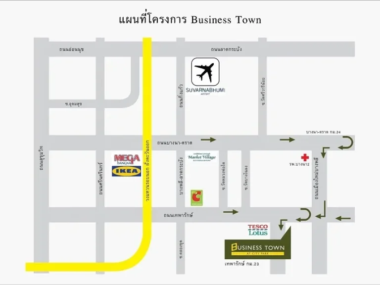 อาคารพาณิชย์ 2 ยูนิตสุดท้าย ติดตลาด ติดถนนใหญ่ หน้านิคมบางพลี CITY PARK ทำเลค้าขาย