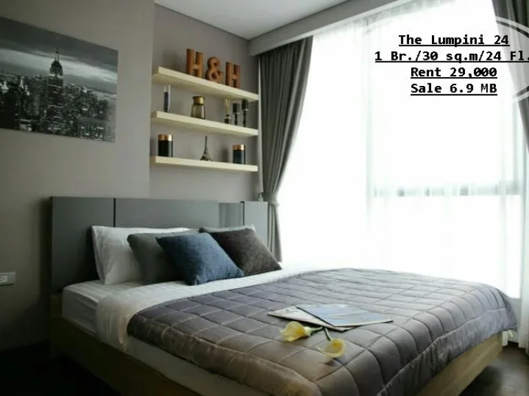 เช่าampSale- The Lumpini 24 1 นอน 30 ตรมชั้น 24 ใกล้ BTS พร้อมพงษ์ เช่า 29000ขาย 69 ล้าน