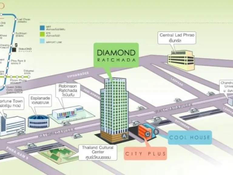 จองให้ทัน Diamond Ratchada คอนโดใจกลางรัชดาใกล้ MRT เพียง 500